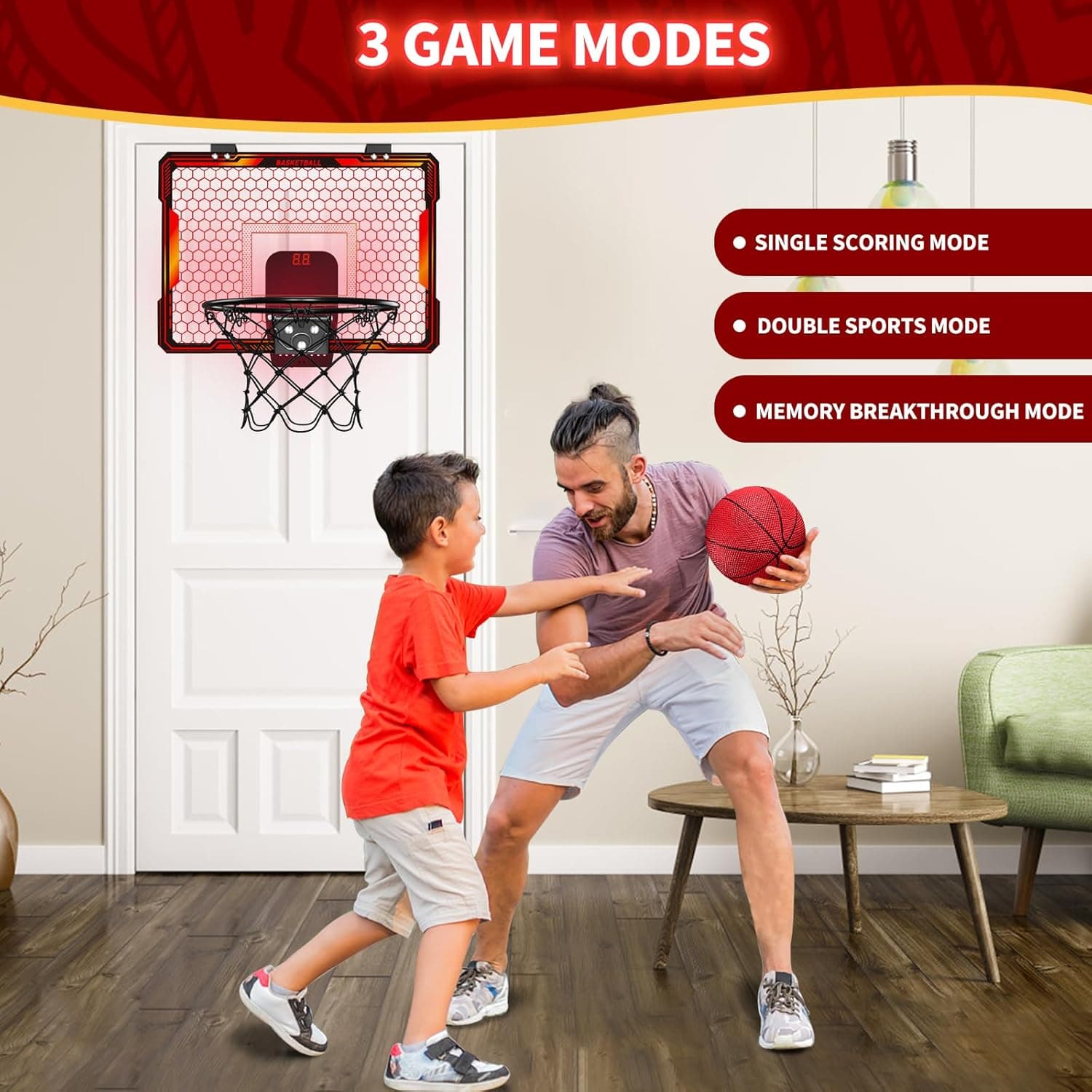 HYES Indoor Basketball Arcade Game Set