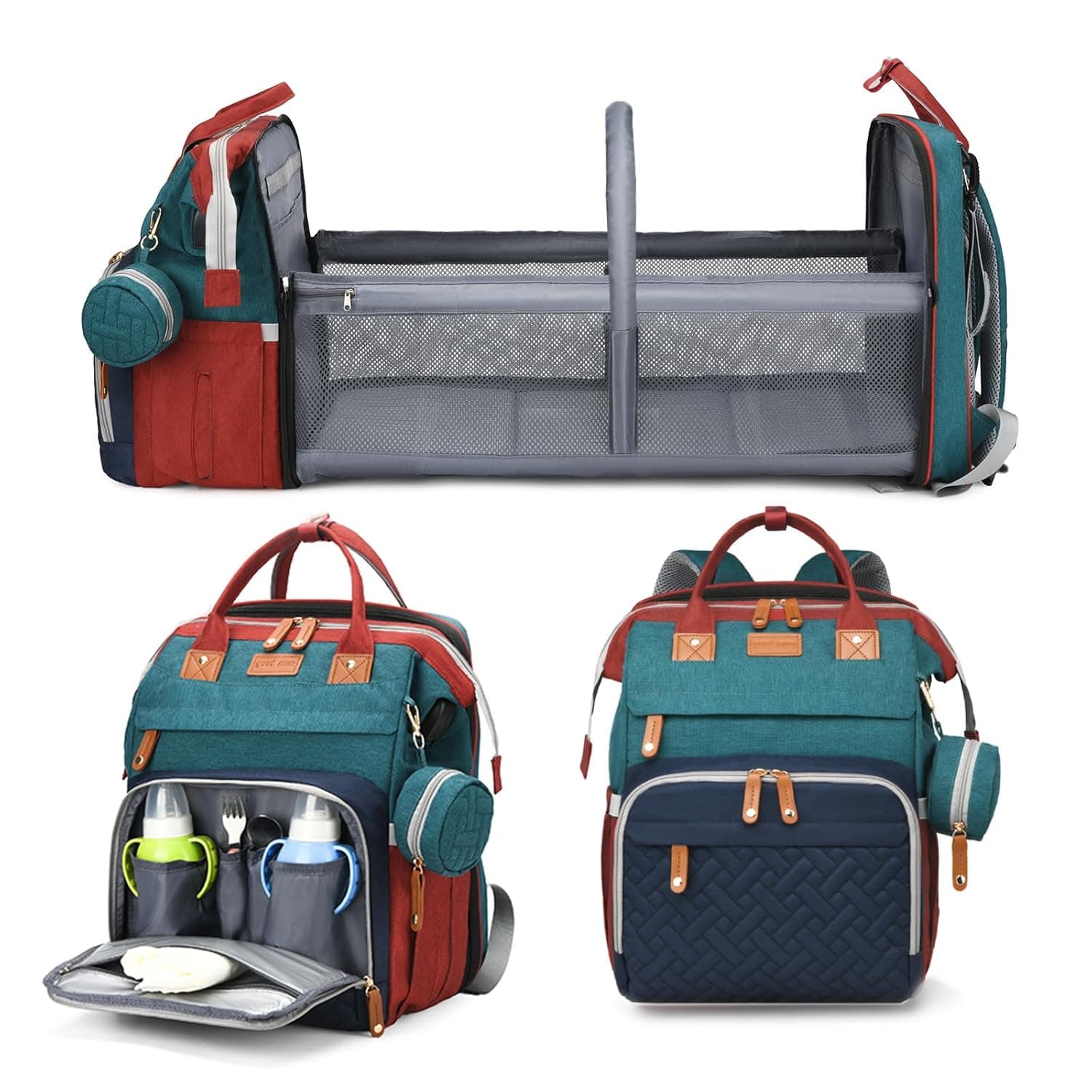 Jeryswet Diaper Bag Backpack with Changing Pad