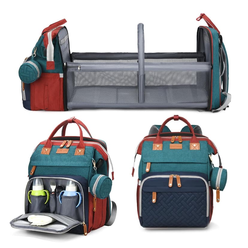 Jeryswet Diaper Bag Backpack with Changing Pad