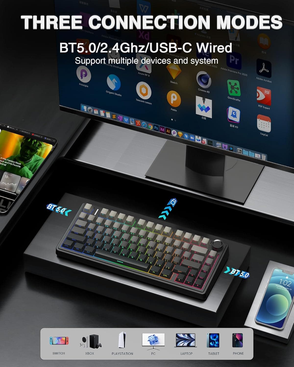 AULA F75 Pro Wireless Mechanical Keyboard